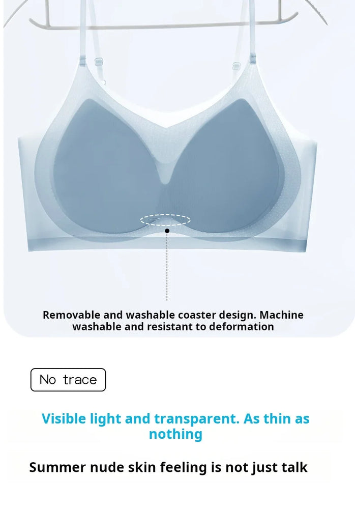 Summer Ice Silk Bralette | Seamless Air-Cooling Push-Up