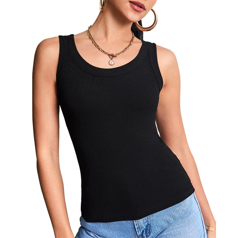 Ladies Suspender Vest Casual Sleeveless Tank