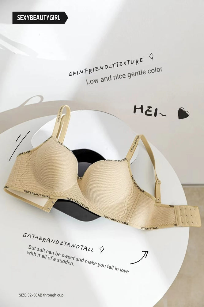 All Of Me Letter Strap Push-Up Bra | Wireless Plunge Support