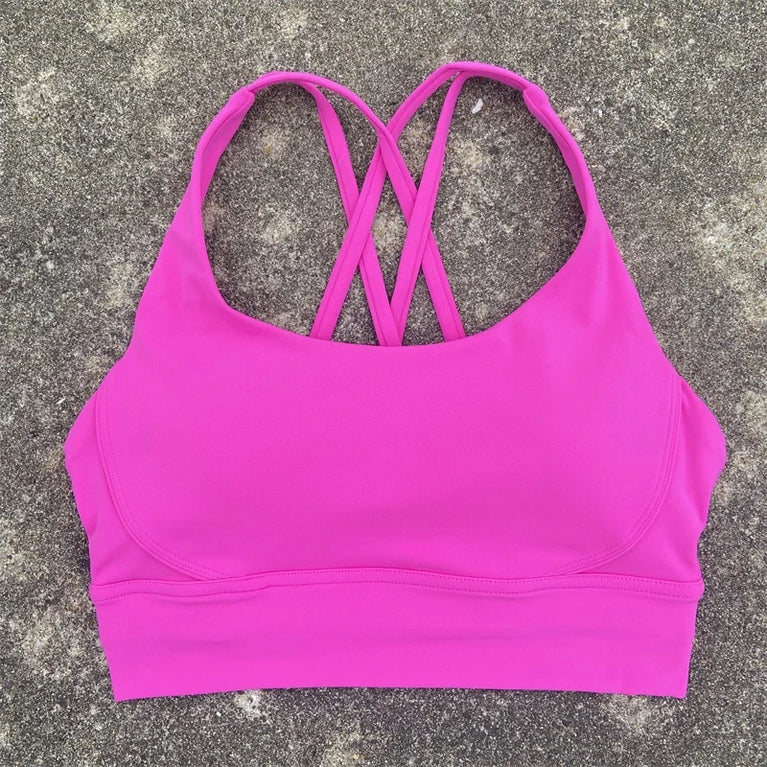 High-Support Cross-Strap Sports Bra | Professional Yoga Vest