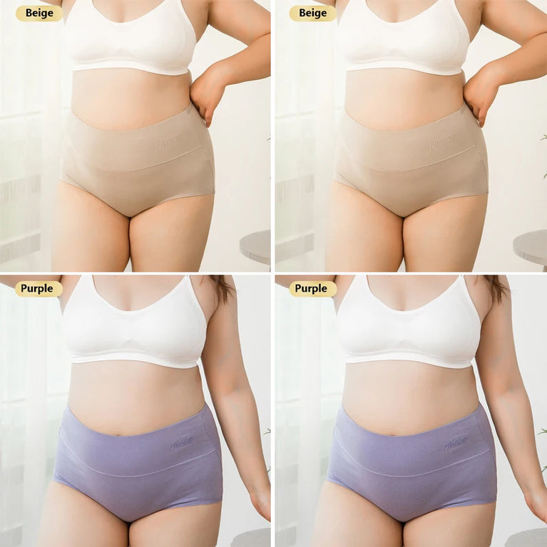 4pc Cotton High-Waist Briefs | Slimming Body Shaper Set