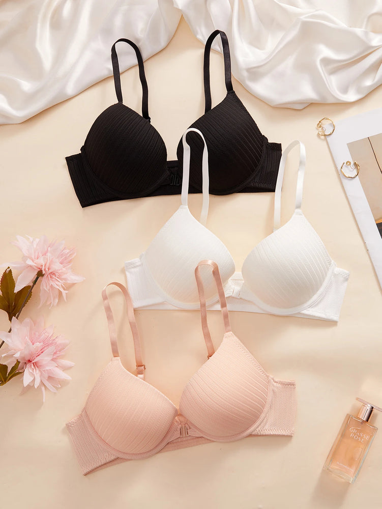 Ribbed Front-Closure Push-Up Bra | Sexy Everyday Support