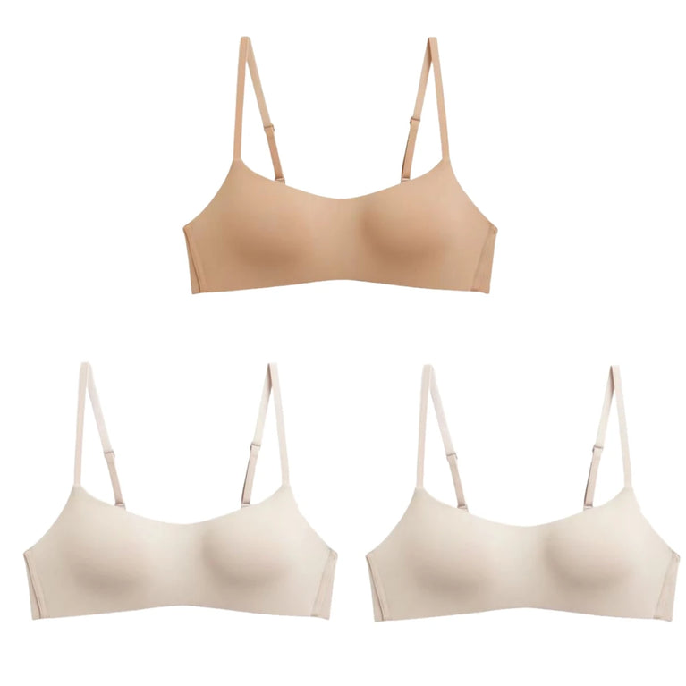 Seamless Half-Cup Bra – Wireless Lift & Convertible Support