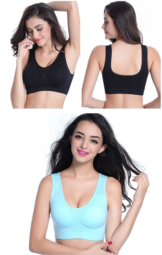 3PCS Seamless Sports Bra | Hollow-Out Breathable Plus Size