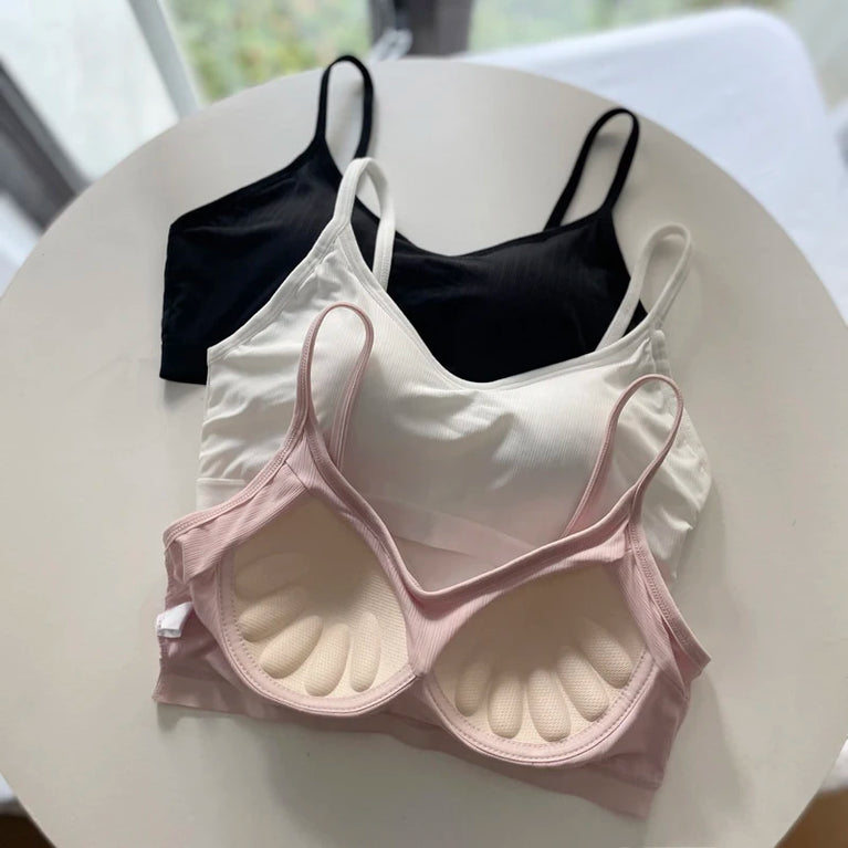 Ice Silk Lace Sports Bra | Wireless Seamless Summer Vest