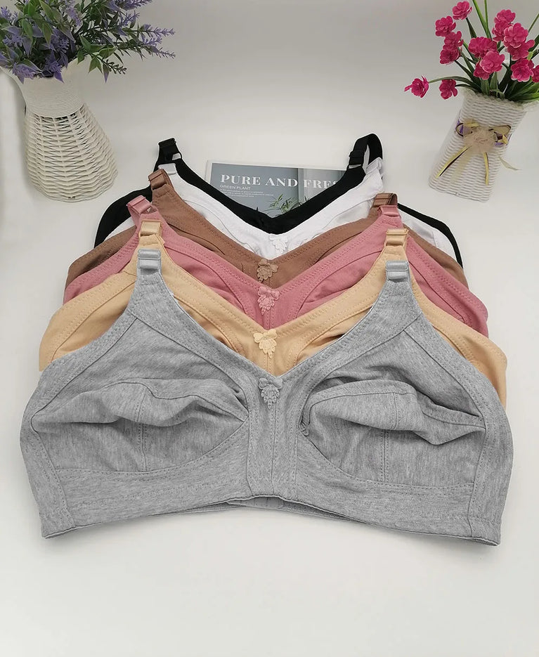 Bamboo Fiber Wireless Bra – Full Coverage Lace Comfort