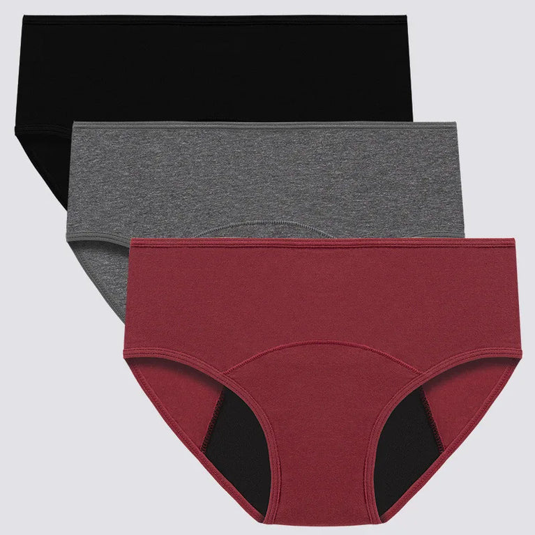 3pc Leakproof Briefs | Cotton Physiological Set