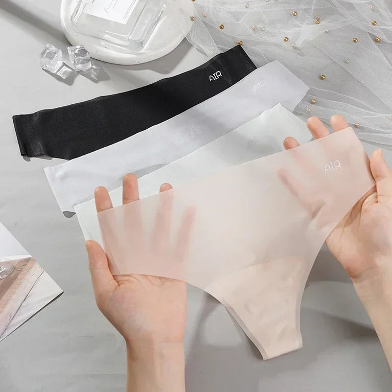 3pc Ultra-Thin Thongs | Seamless Transparent Quick-Dry G-String