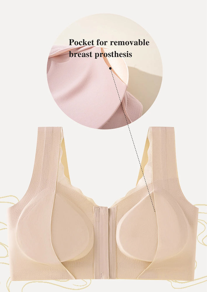 Post-Mastectomy Front-Zipper Bra | Wireless Recovery Fit