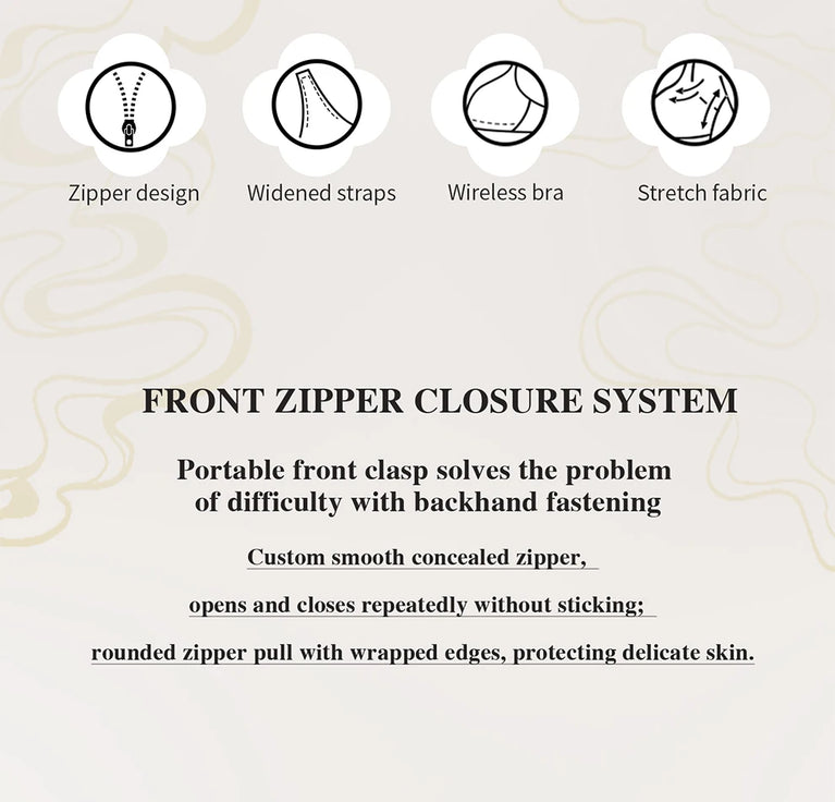 Post-Mastectomy Front-Zipper Bra | Wireless Recovery Fit