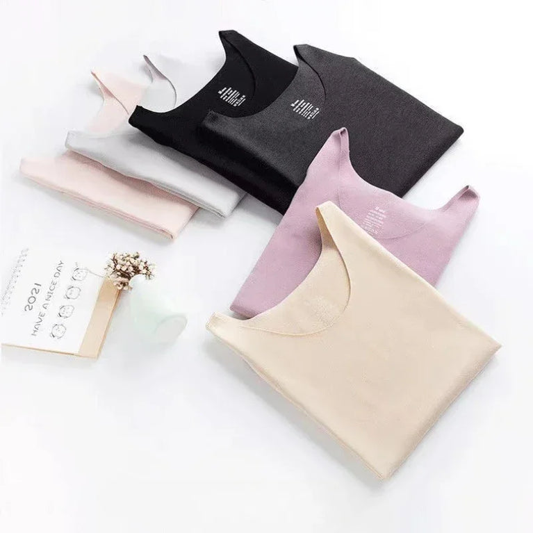 Thermal Underwear Women Crew Neck Tank Tops Warm Vest