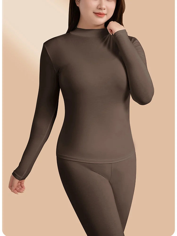 Women’s Half-High Collar Thermal Top | Silky Viscose Base Layer