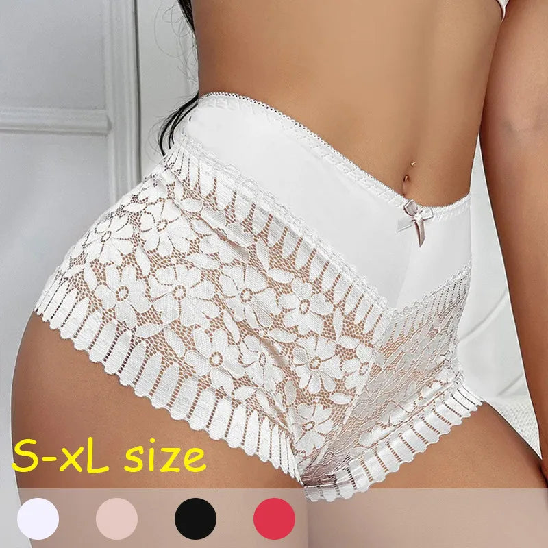 High-Waist Lace Briefs | Hollow Print Summer Shapewear