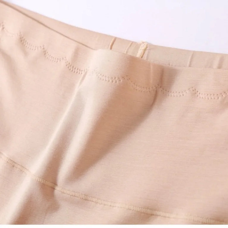 Summer Anti-Peek High-Waist Briefs – Modal Lace-Trimmed Plus Size Shapewear