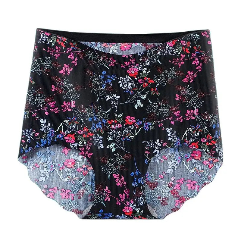 New Women’s Ice Silk Seamless High-Waist Briefs – Breathable Abdomen & Hip Shapewear