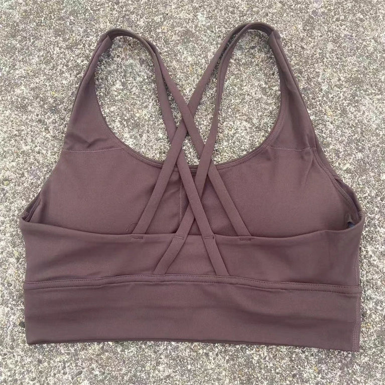 High-Support Cross-Strap Sports Bra | Professional Yoga Vest