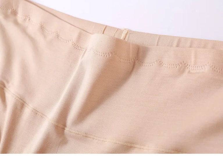 Summer Anti-Peek High-Waist Briefs – Modal Lace-Trimmed Plus Size Shapewear