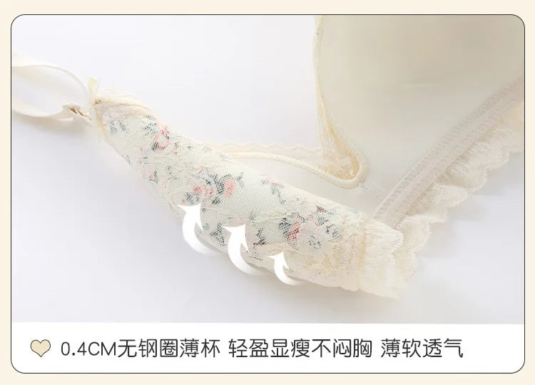 French Lace Bralette | Seamless Transparent Lingerie