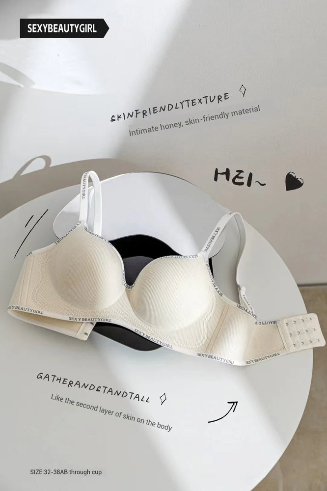 All Of Me Letter Strap Push-Up Bra | Wireless Plunge Support
