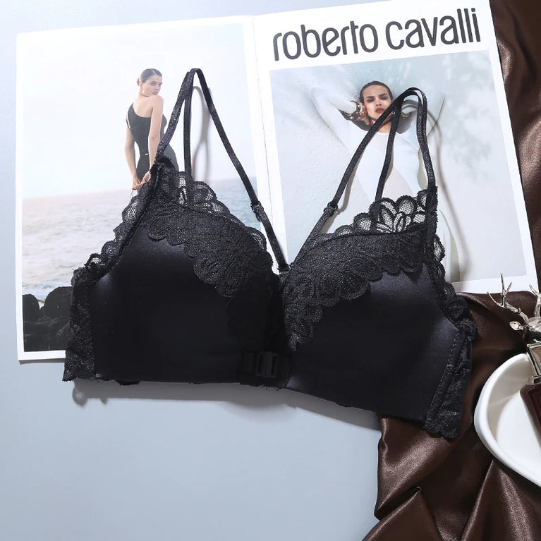 Leopard Print Bra Set | Wireless Push-Up Lingerie
