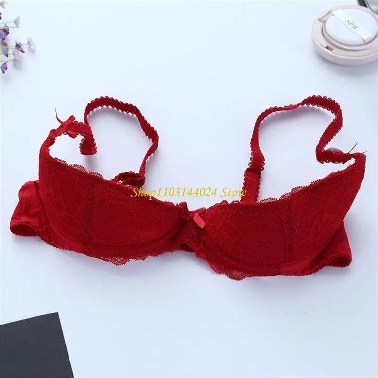 Deep V Plunge Low-Cut Bra – Sexy Cotton Push-Up Lingerie