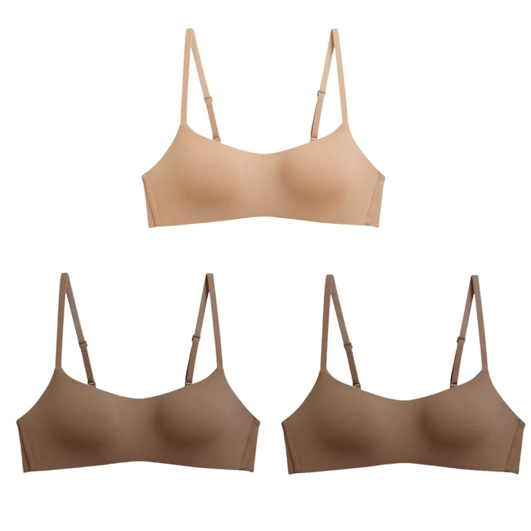 Seamless Half-Cup Bra – Wireless Lift & Convertible Support