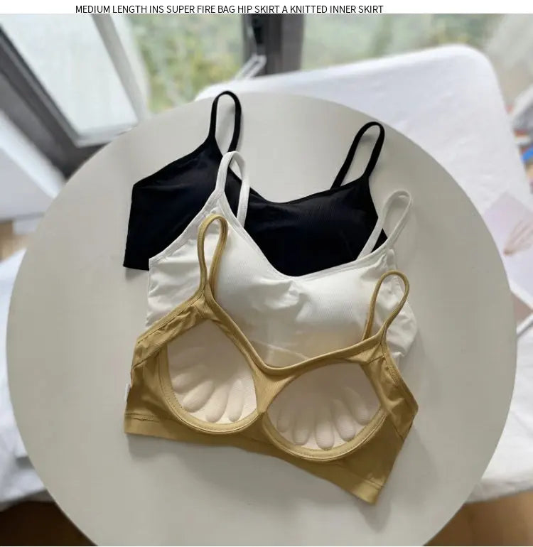 Ice Silk Lace Sports Bra | Wireless Seamless Summer Vest