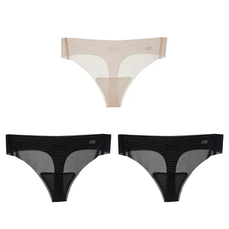 3pc Ultra-Thin Thongs | Seamless Transparent Quick-Dry G-String