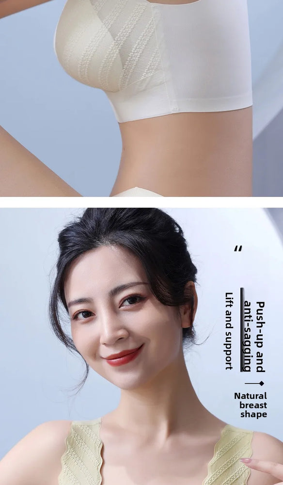 Floral Lace Backless Bralette – Seamless Wireless Elegance