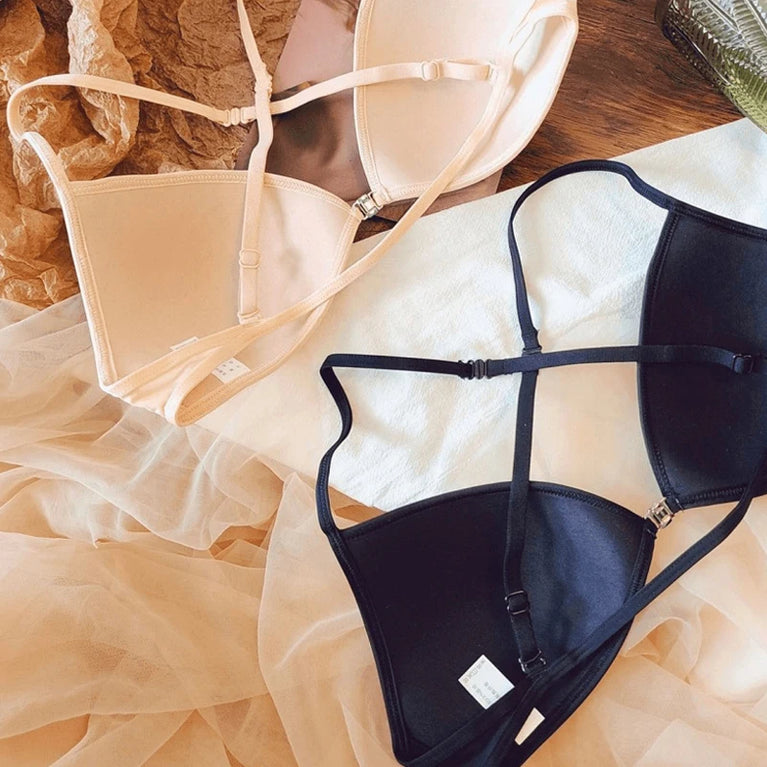 Front-Closure Triangle Bra | Seamless Summer Plunge