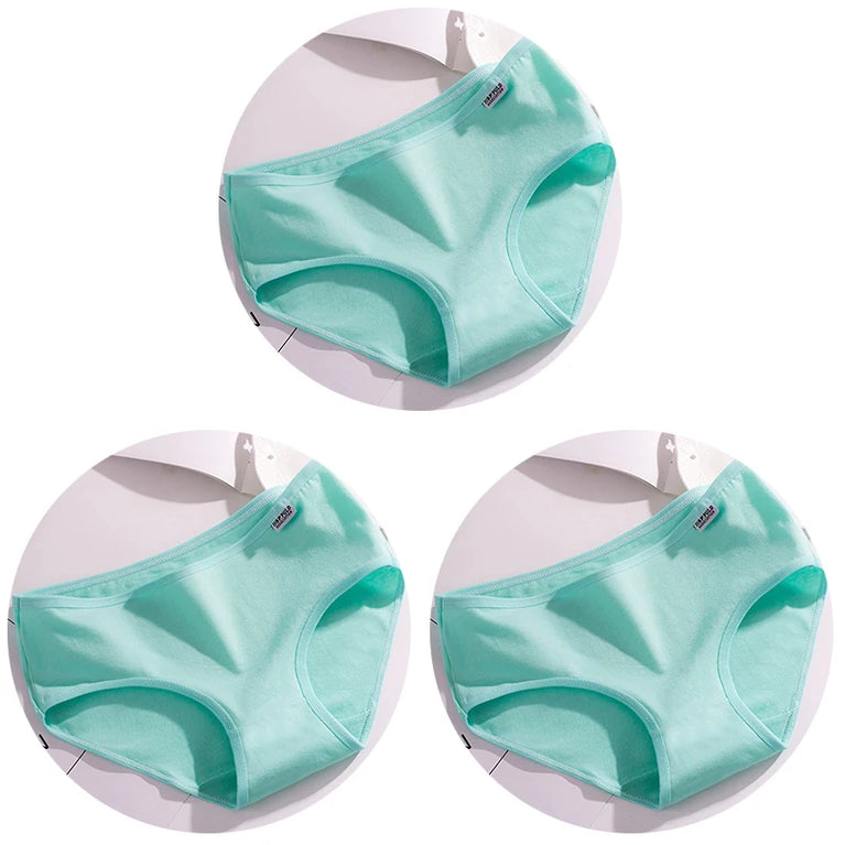3pc Pure Cotton Briefs | Skin-Friendly Mid-Rise Comfort Set