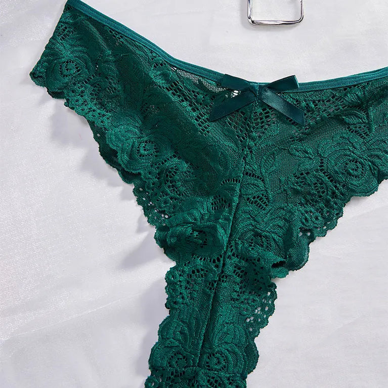 V-Neck Lace and Linen Mini Nightgown - Sexy Sleepwear for Women