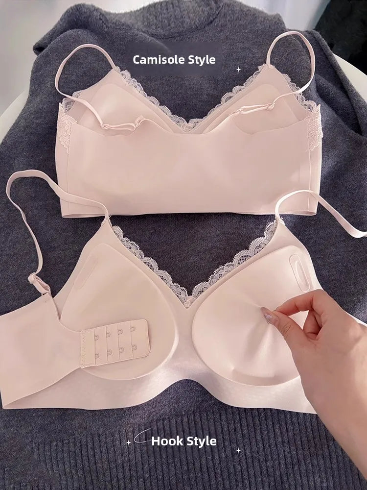 Pure Desire Sexy Lace Bralette | Seamless Gathered V-Neck