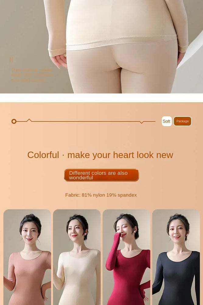 Women’s Ultra-Thin Thermal Top | Seamless Long-Sleeved Skin