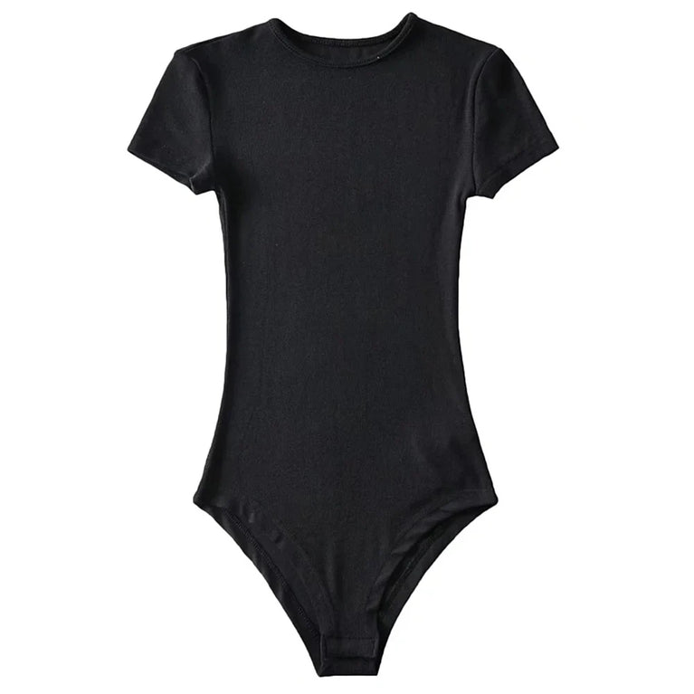 Button-Detail Short Sleeve Bodysuit | Sexy Slim-Fit Summer Romper