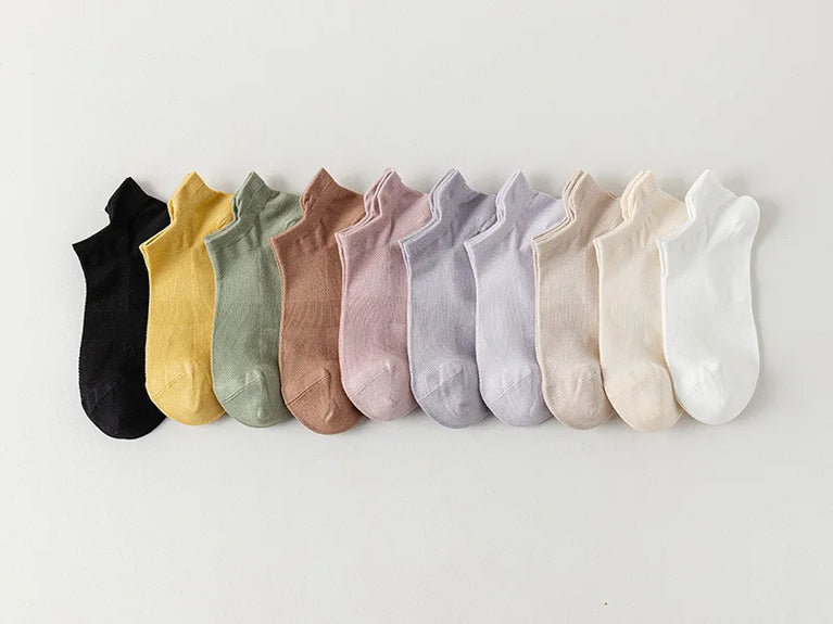 Bamboo Fiber Socks | 5-Pack Invisible Summer Liner