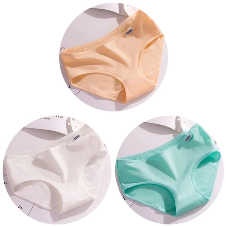 3pc Mid-Rise Cotton Briefs | Breathable Plus Size Comfort Set