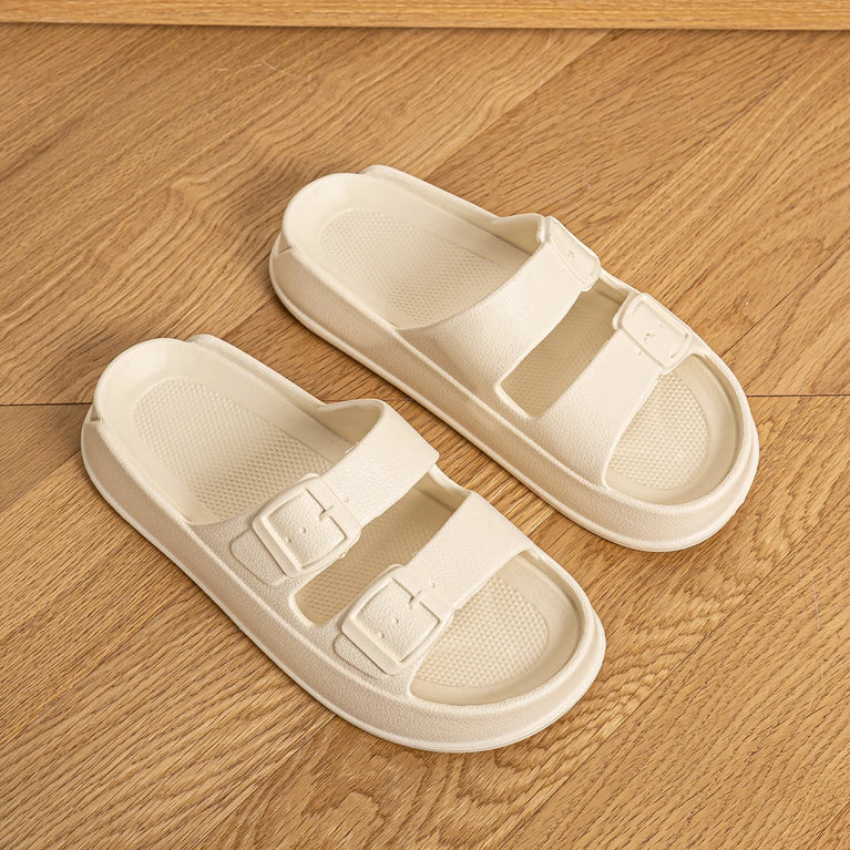 Thick-Soled Couple's Slides | Anti-Slip Soft-Sole Home Shoes