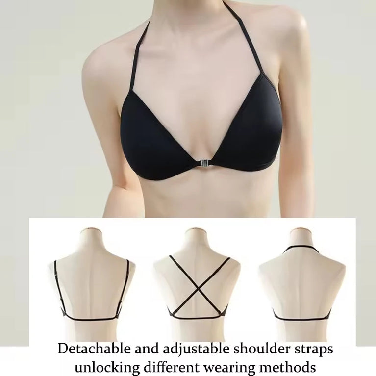 Front-Closure Triangle Bra | Seamless Summer Plunge