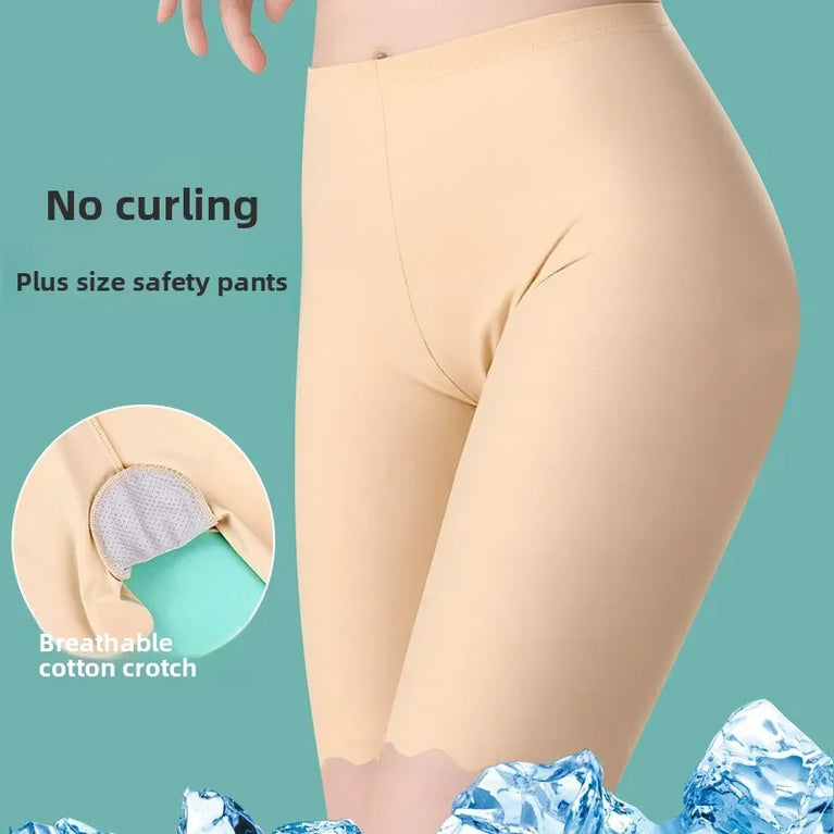 Seamless Plus Size Safety Shorts | Anti-Rub High-Capacity Boxers (Up to 120KG)