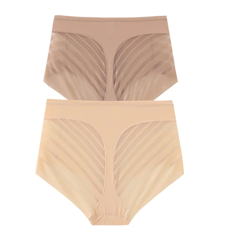 2-Pack Ice Silk Briefs | High-Rise Tummy Control