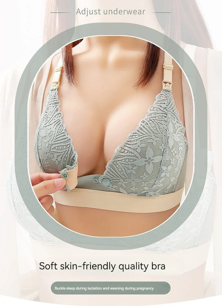 Dual-Closure Nursing Bra – Organic Cotton & Wireless Support