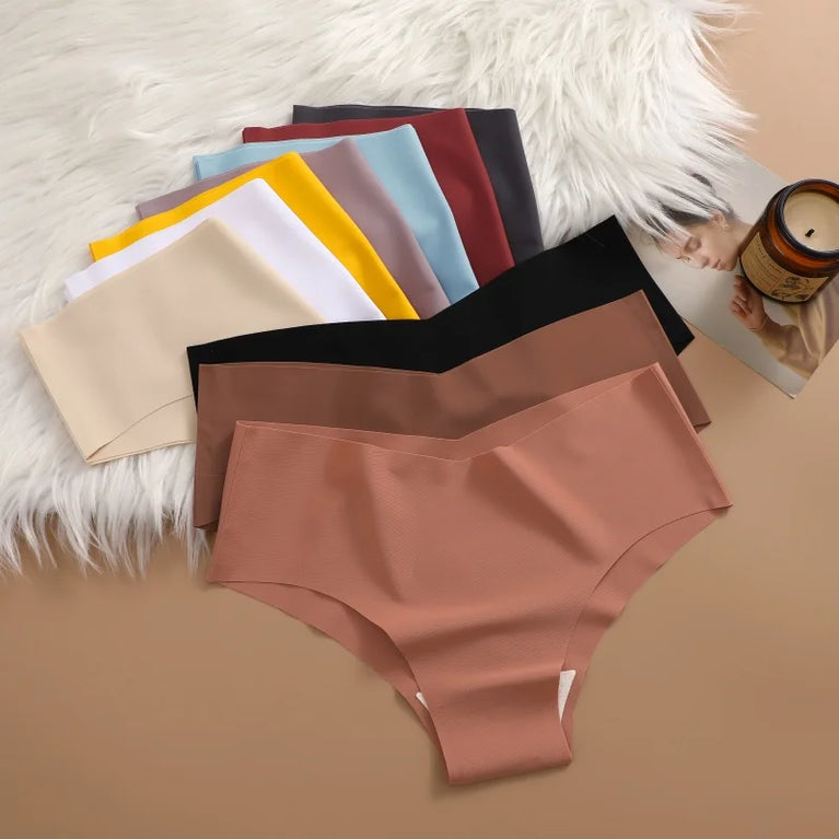V-Waist Briefs (6-Pack) – Low-Rise Seamless Invisible Panties