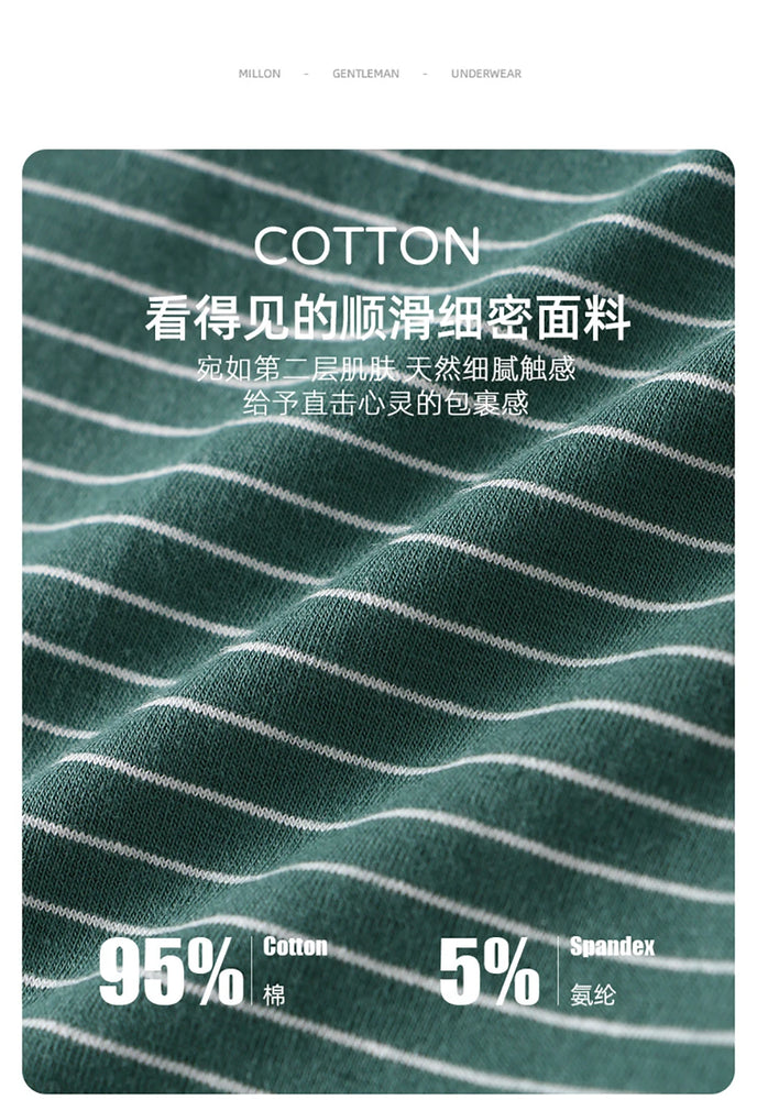 Striped Cotton Boyshorts (3-Pack) – Mid-Rise Breathable Seamless Underwear