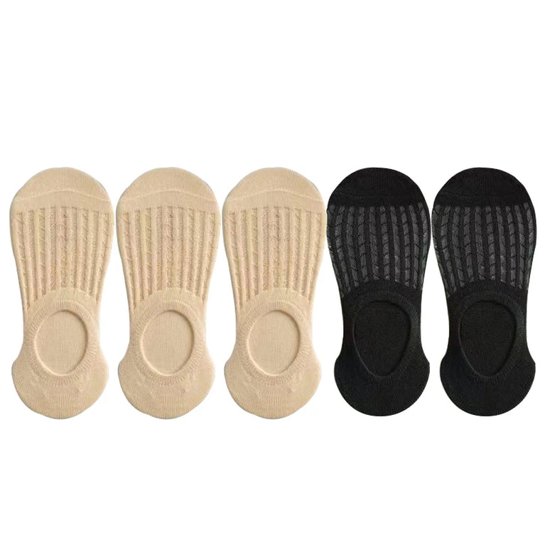 Invisible Lace Boat Socks | Non-Slip Silicone Summer Liner