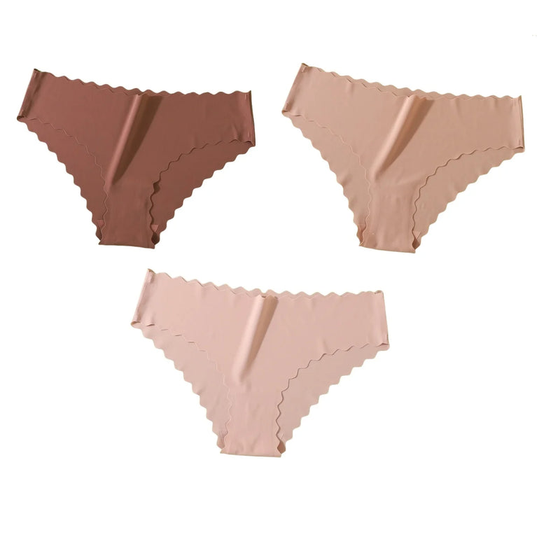3pc Seamless Briefs | Low-Waist Soft Thin Panties