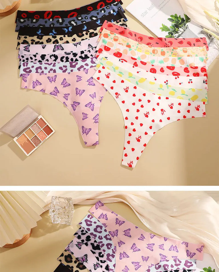 3-Pcs Sexy Colorful G-String Set – Seamless Low-Rise Bikini Thongs for Women (S-XL)