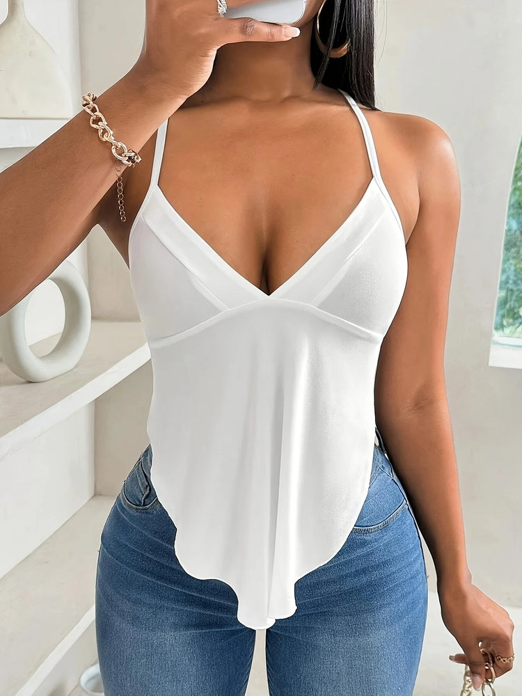 Women's Oversized Woven Casual Loose Vest Summer Wear Top