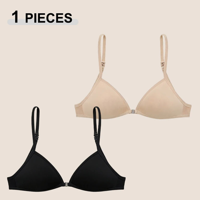 Front-Closure Triangle Bra | Seamless Summer Plunge