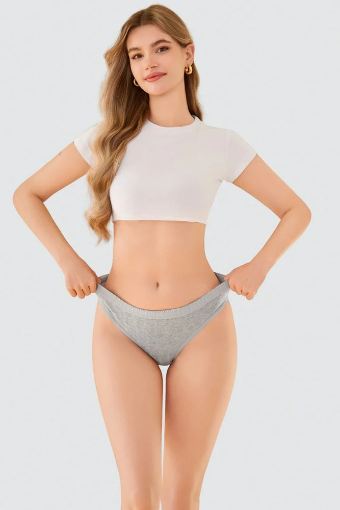 7pc Cotton Briefs | Seamless Mid-Rise Stripe Set